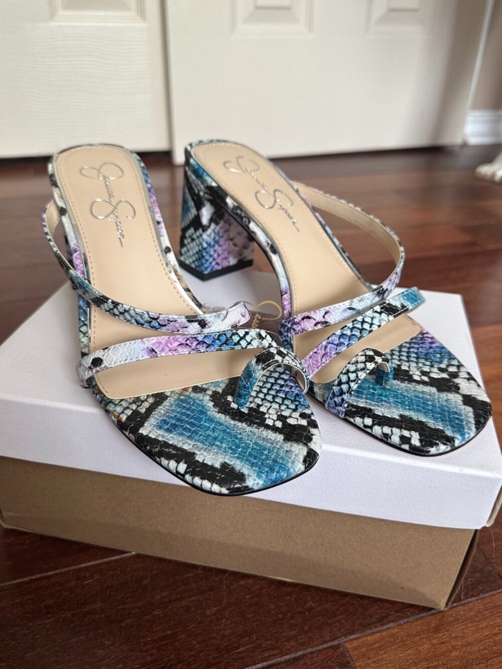 Jessica Simpson Willmena Snake Print Sandals – Women’s 8.5M – NWOT